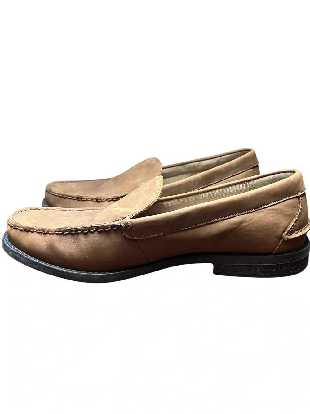Polo Ralph Lauren Merton Leather Loafers Brown Moc Toe Preppy Men’s 11.5 Preppy